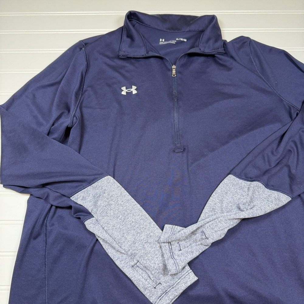 Under Armour Running 1/4 Quarter‎ Zip Women's XL Blue Gray GUC